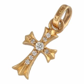 クロムハーツ(Chrome Hearts)の【中古】 CHROME HEARTS クロムハーツ ベイビーファットクロス 22K P.DIA ゴールド ダイヤモンド ネックレス ペンダント トップ チャーム ベビー 23015508 RS(ネックレス)