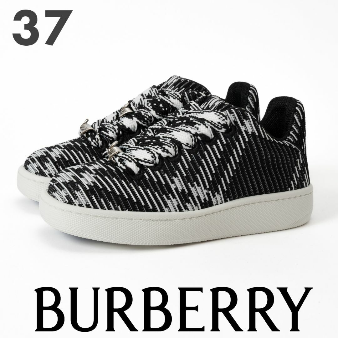 新品 BURBERRY チェック ニット ボックススニーカー 新品 BURBERRY チェック ニット ボックススニーカー