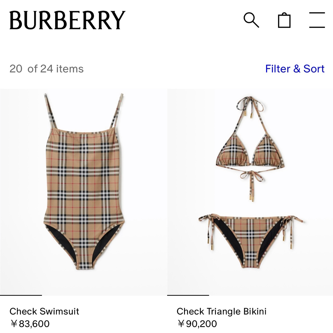 BURBERRY - 新品 BURBERRY バーバリー チェック 水着 ビキニ BURBERRY - 新品 BURBERRY バーバリー チェック 水着 ビキニ