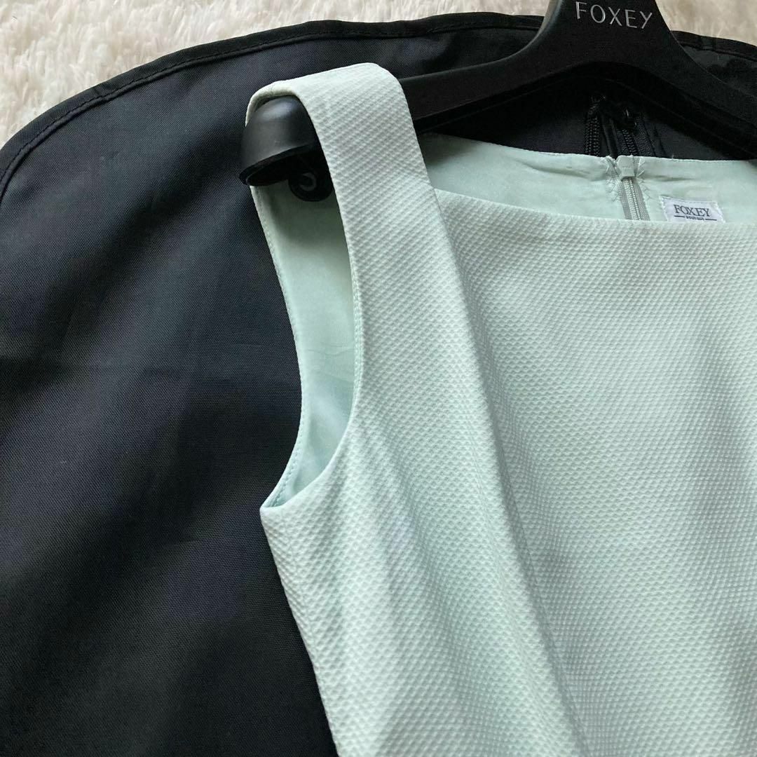FOXEY - フォクシーブティック ノースリーブフレアワンピース 綿 FOXEY - フォクシーブティック ノースリーブフレアワンピース 綿