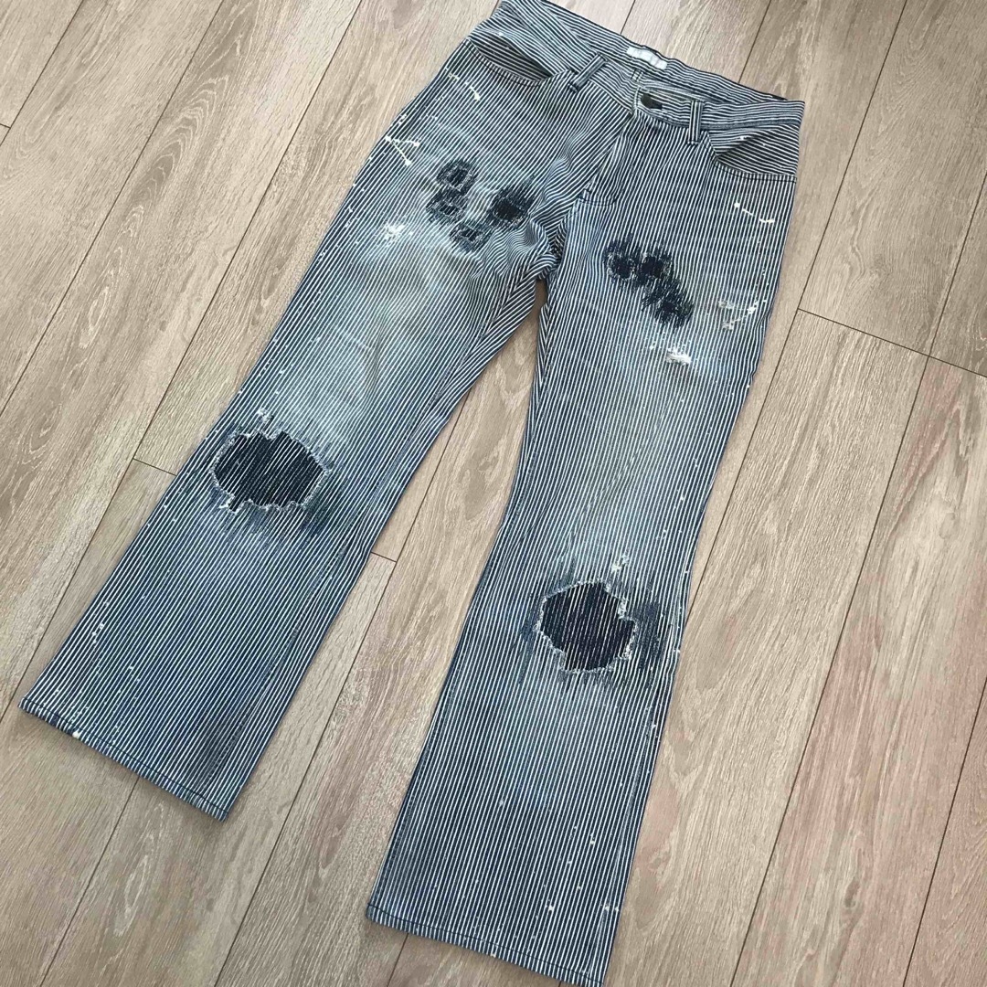 01AW オリジナル ナンバーナイン グランジヒッコリーデニム 2×32 01AW オリジナル ナンバーナイン グランジヒッコリーデニム 2×32