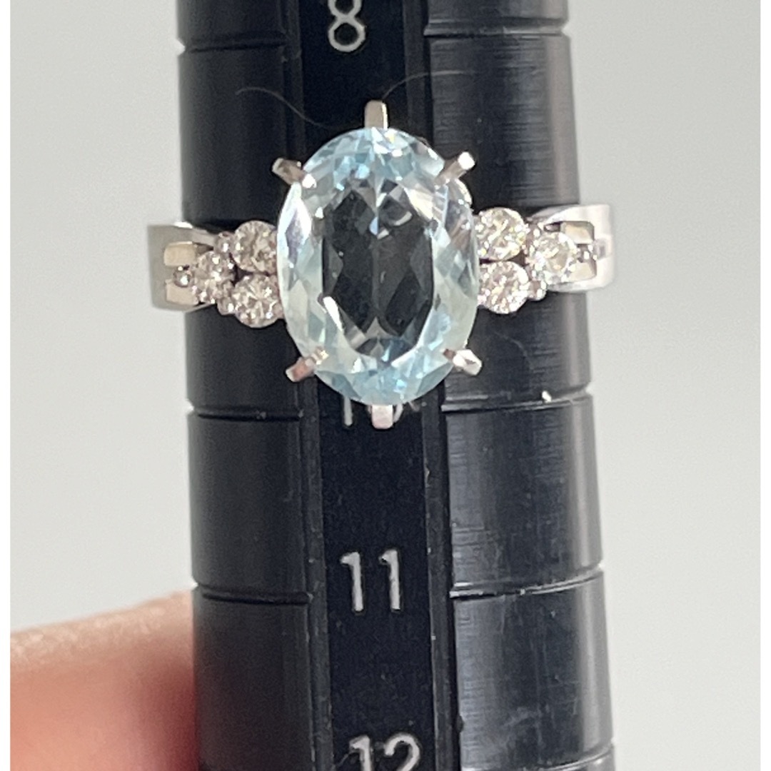 プラチナ✨アクアマリン1.65ct✨無色透明ダイヤリング✨透明感 プラチナ✨アクアマリン1.65ct✨無色透明ダイヤリング✨透明感