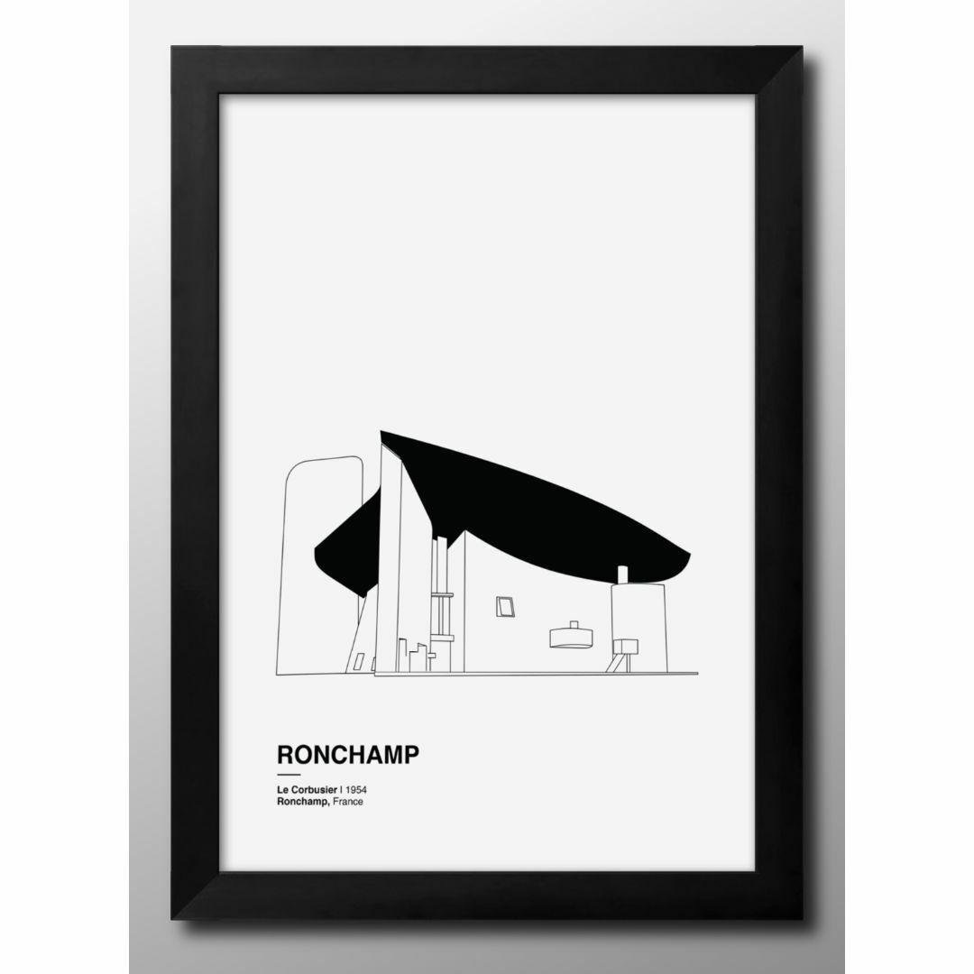 14549□A3アートポスター『ル・コルビジェ Ronchamp』絵画 14549□A3アートポスター『ル・コルビジェ Ronchamp』絵画
