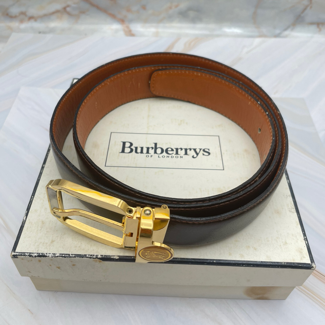 BURBERRY バーバリー レザー ロゴ入り ベルト BURBERRY バーバリー レザー ロゴ入り ベルト