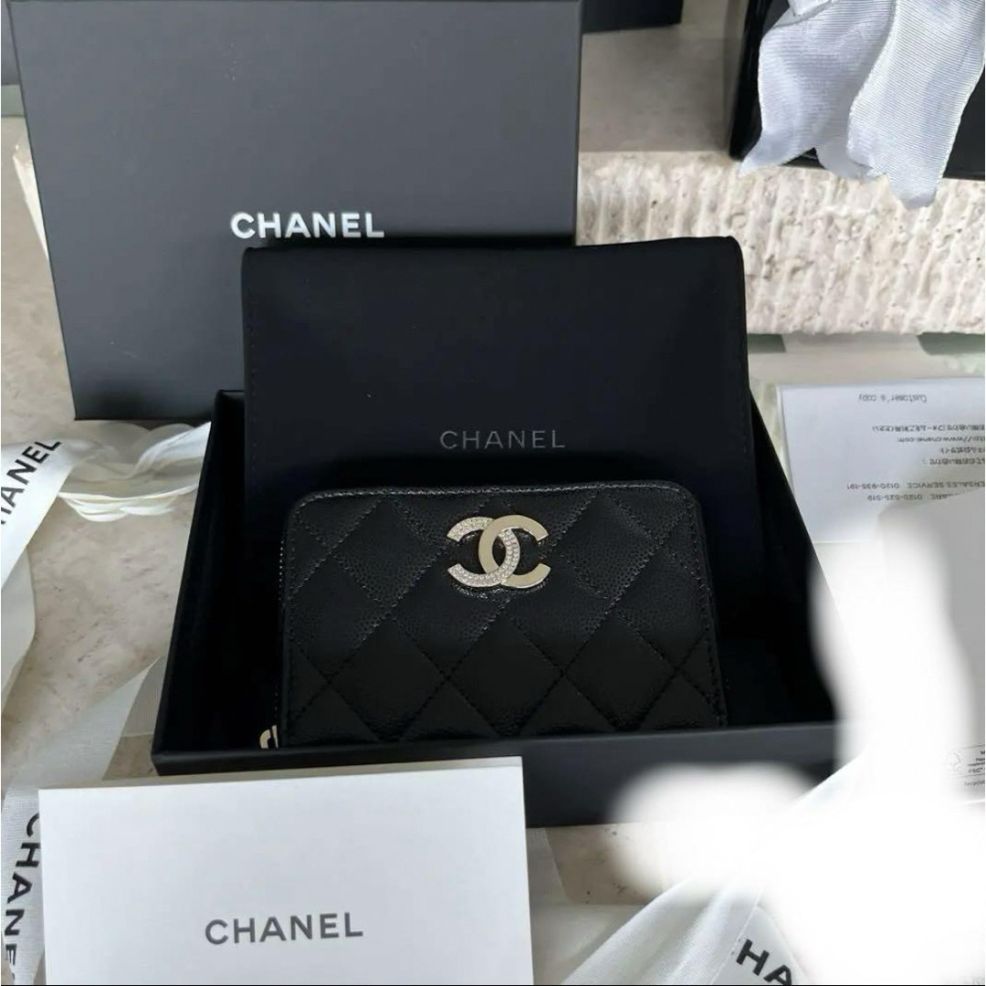 新品 chanel シャネル 財布 フラグメント キャビアスキンカード 新品 chanel シャネル 財布 フラグメント キャビアスキンカード