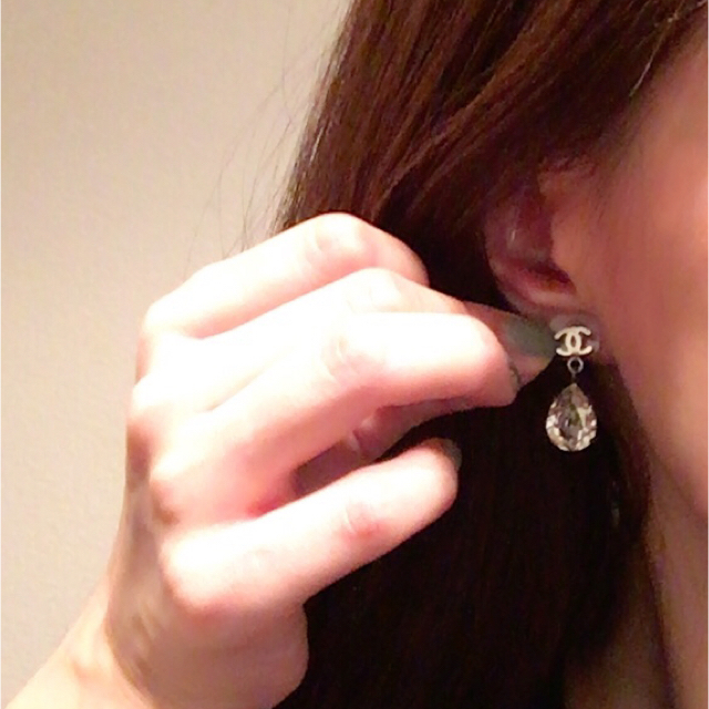 CHANEL - 【お値下げ 刻印有 ケース付】CHANEL ティアドロップ ピアス