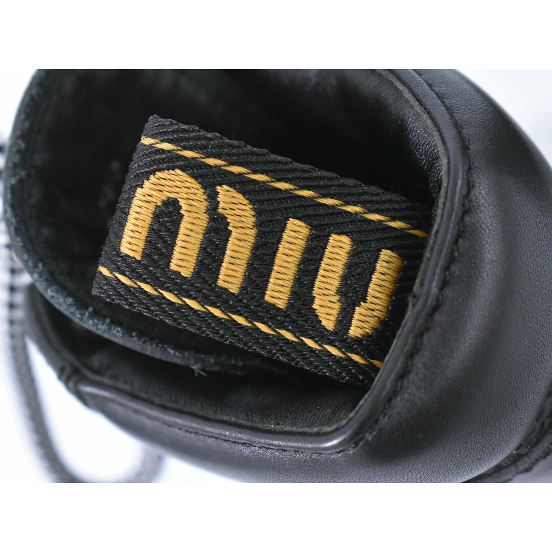 MIU MIU - 本物 ミュウミュウ MIU MIU レースアップ 厚底 MIU MIU - 本物 ミュウミュウ MIU MIU レースアップ 厚底