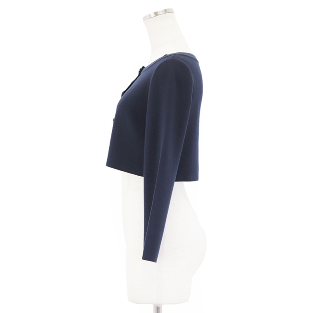 【25％OFF】 【新品同様】フォクシー - FOXEY 40514 クロップ ニット ウール カーディガン