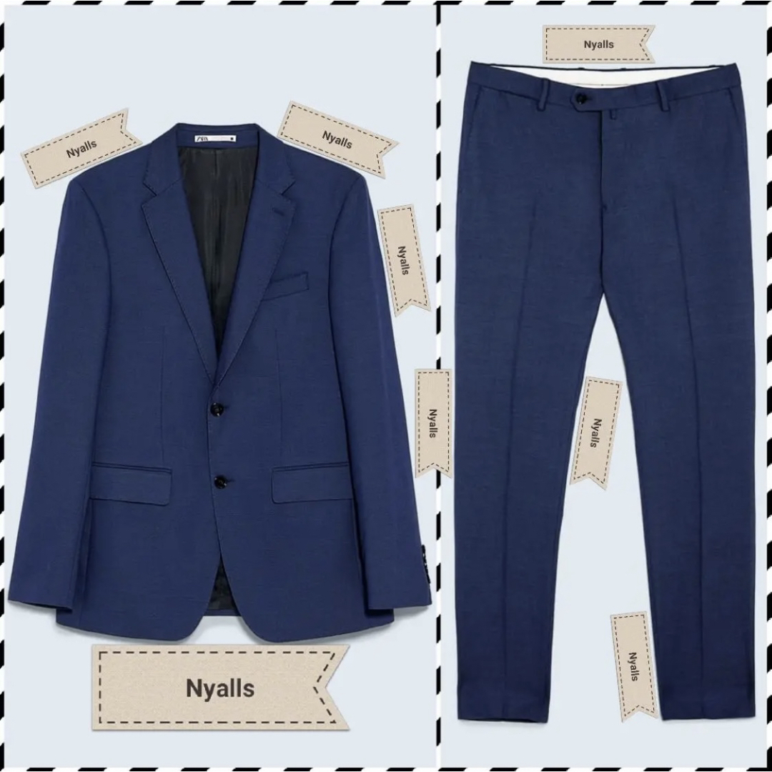 ZARA - ZARA MAN☆新品☆タグ付き☆ブルー☆セットアップ ZARA - ZARA MAN☆新品☆タグ付き☆ブルー☆セットアップ