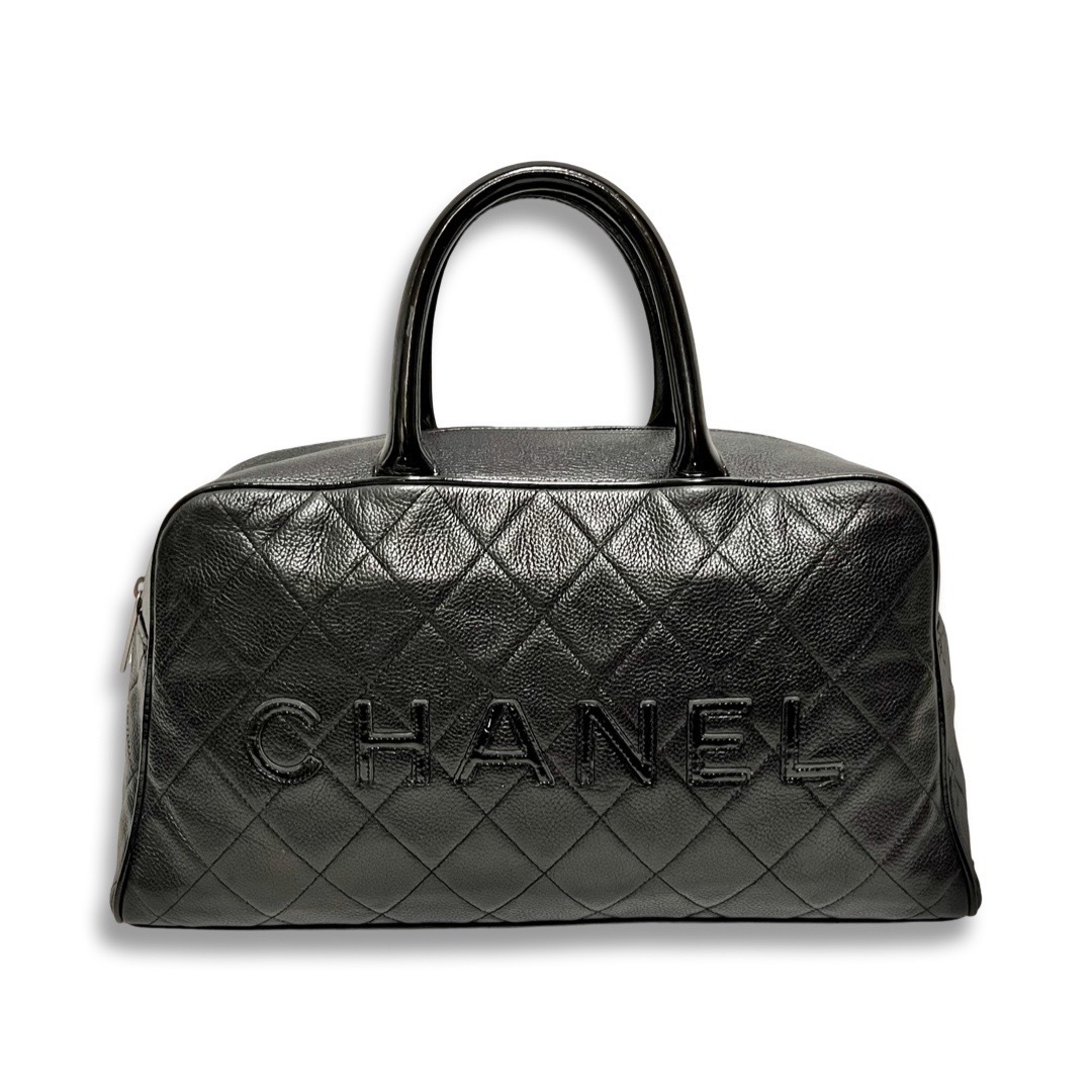 CHANEL - CHANEL シャネル マトラッセ ロゴ ミニ ボストンバッグ CHANEL - CHANEL シャネル マトラッセ ロゴ ミニ ボストンバッグ