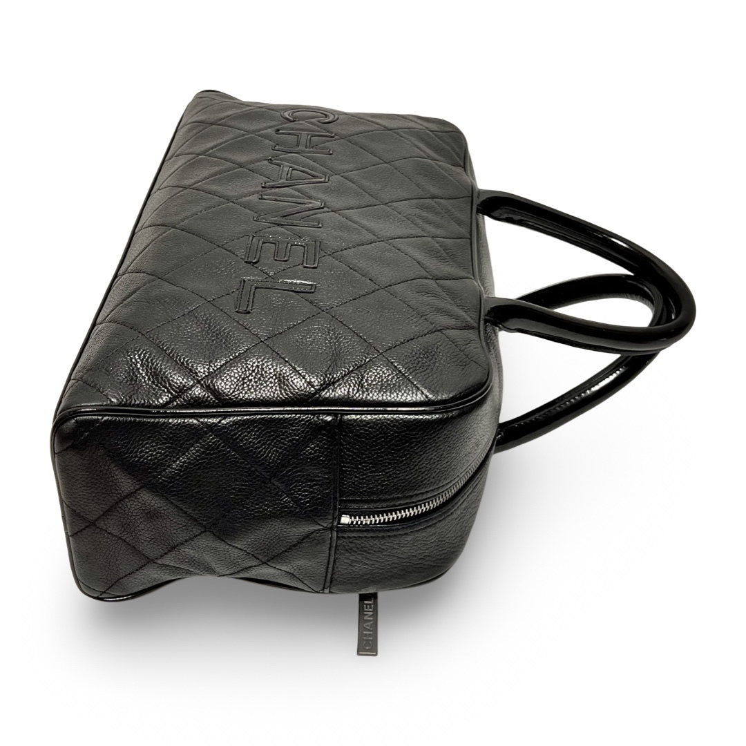 CHANEL - CHANEL シャネル マトラッセ ロゴ ミニ ボストンバッグ CHANEL - CHANEL シャネル マトラッセ ロゴ ミニ ボストンバッグ