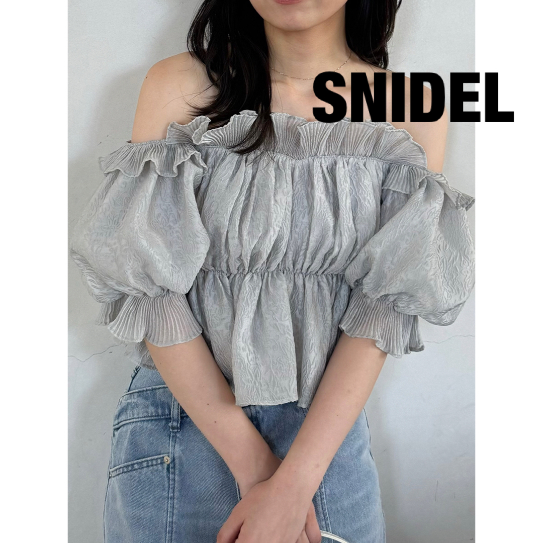 SNIDEL - スナイデル snidel ジャガードボリュームギャザー SNIDEL - スナイデル snidel ジャガードボリュームギャザー
