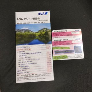 ANA株主優待券2枚+ｸﾞﾙｰﾌﾟ優待冊子(航空券)