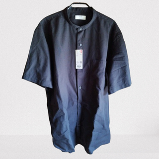 ユニクロ(UNIQLO)のUNIQLO　コットンリネンスタンドカラーシャツ(シャツ)