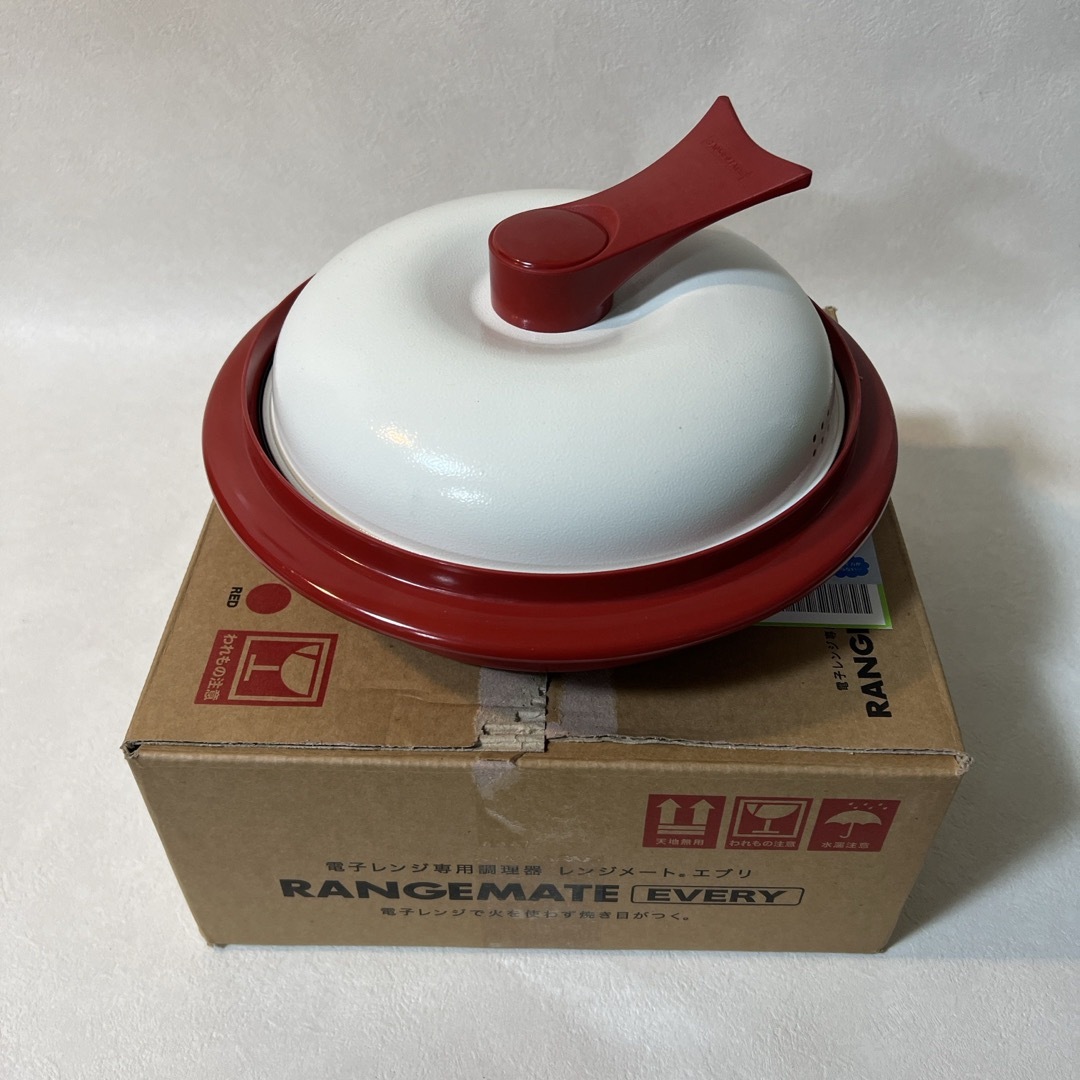 レンジメート エブリ 電子レンジ専用調理器 赤 うまく レンジメート エブリ 電子レンジ専用調理器 赤 うまく