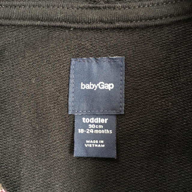 babyGAP(ベビーギャップ)の美品★ギャップ★GAP★パーカー★フード付きジッパートレーナー★90 キッズ/ベビー/マタニティのキッズ服女の子用(90cm~)(その他)の商品写真