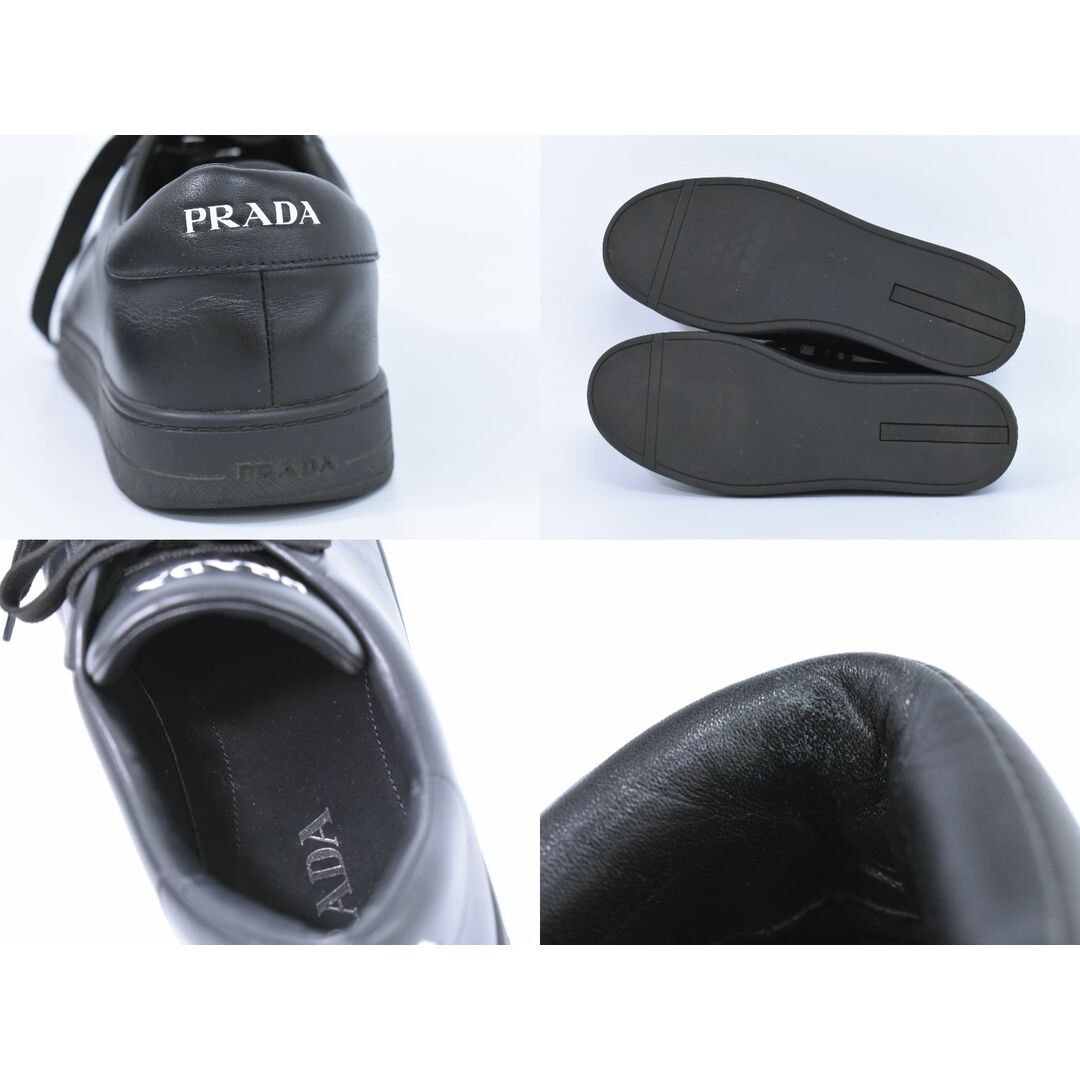 PRADA - 本物 プラダ PRADA レザー スニーカー 8 ブラック PRADA - 本物 プラダ PRADA レザー スニーカー 8 ブラック
