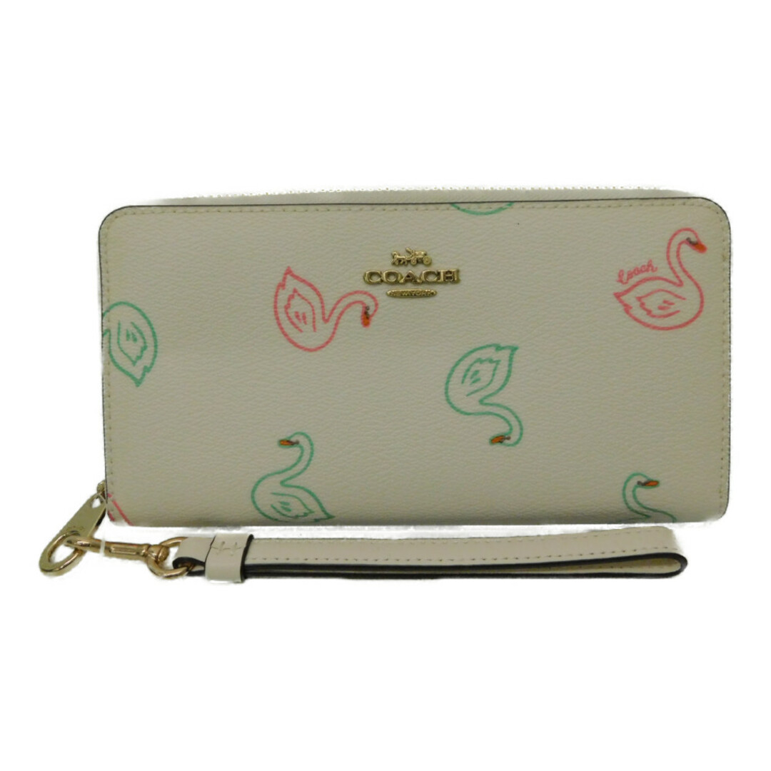 COACH コーチ C8384 スワンプリントラウンドファスナー長財布 COACH コーチ C8384 スワンプリントラウンドファスナー長財布