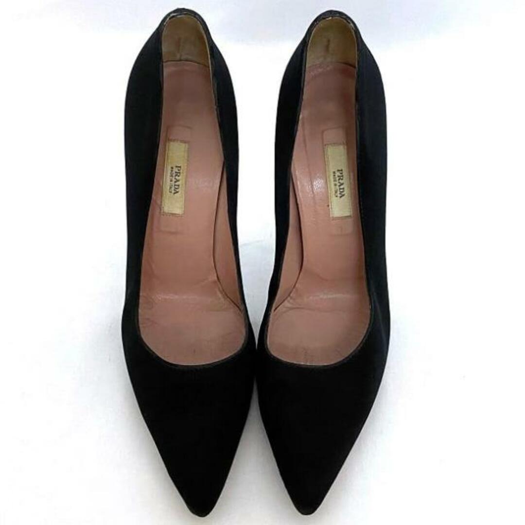 PRADA - プラダ パンプス ブラック ピンヒール 22.5cm サテン PRADA - プラダ パンプス ブラック ピンヒール 22.5cm サテン