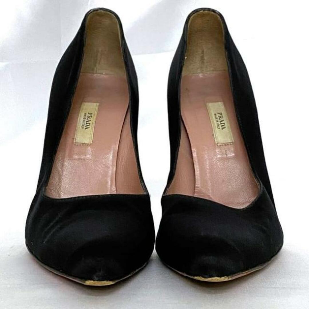 PRADA - プラダ パンプス ブラック ピンヒール 22.5cm サテン PRADA - プラダ パンプス ブラック ピンヒール 22.5cm サテン