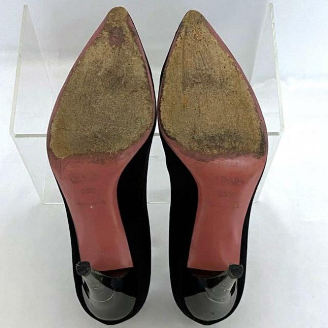 PRADA - プラダ パンプス ブラック ピンヒール 22.5cm サテン PRADA - プラダ パンプス ブラック ピンヒール 22.5cm サテン