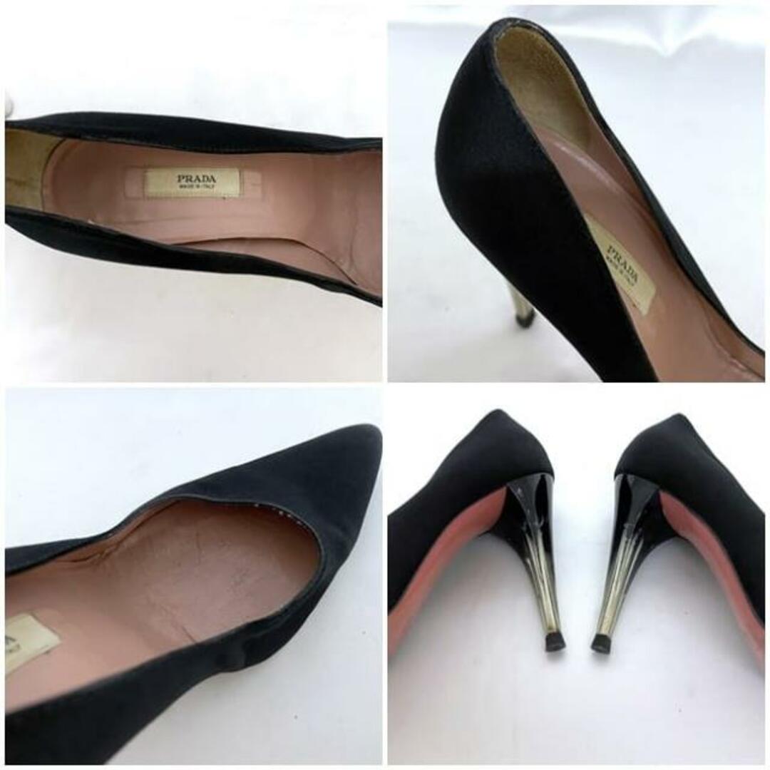 PRADA - プラダ パンプス ブラック ピンヒール 22.5cm サテン PRADA - プラダ パンプス ブラック ピンヒール 22.5cm サテン
