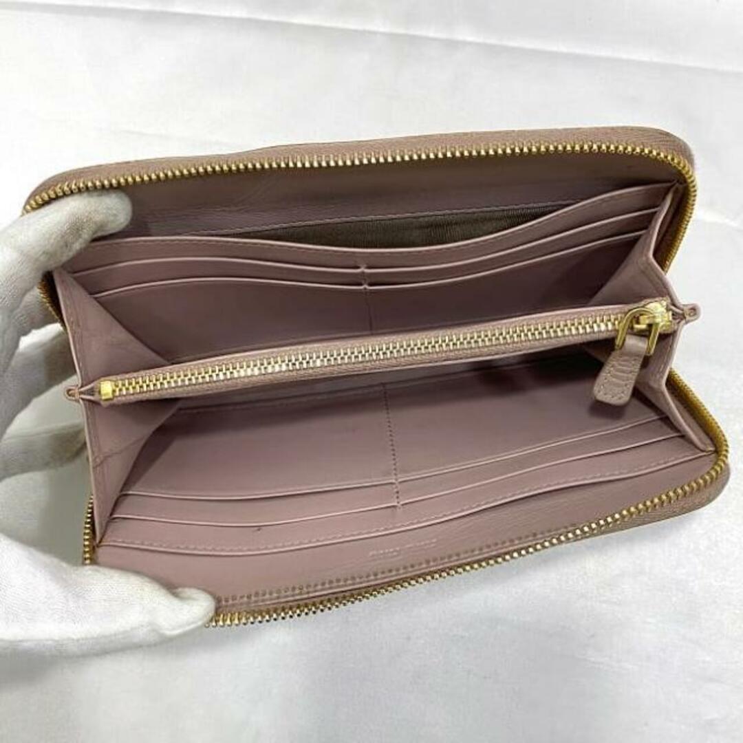 MIU MIU - ミュウミュウ ラウンドファスナー 長財布 ベージュ MIU MIU - ミュウミュウ ラウンドファスナー 長財布 ベージュ