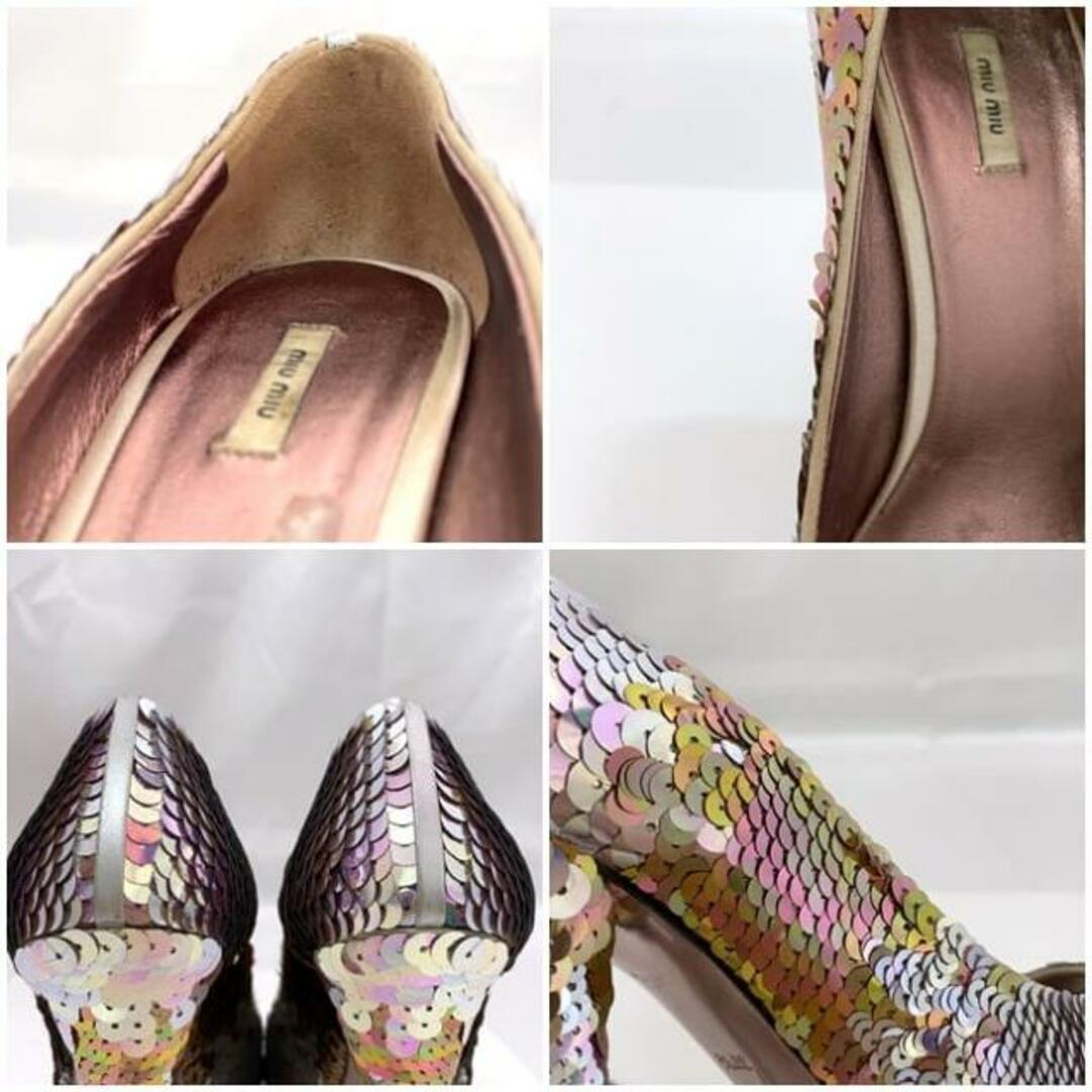 MIU MIU - ミュウミュウ パンプス シルバー ピンク 美品 24.5cm MIU MIU - ミュウミュウ パンプス シルバー ピンク 美品 24.5cm