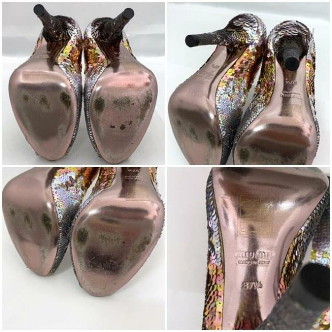 MIU MIU - ミュウミュウ パンプス シルバー ピンク 美品 24.5cm MIU MIU - ミュウミュウ パンプス シルバー ピンク 美品 24.5cm