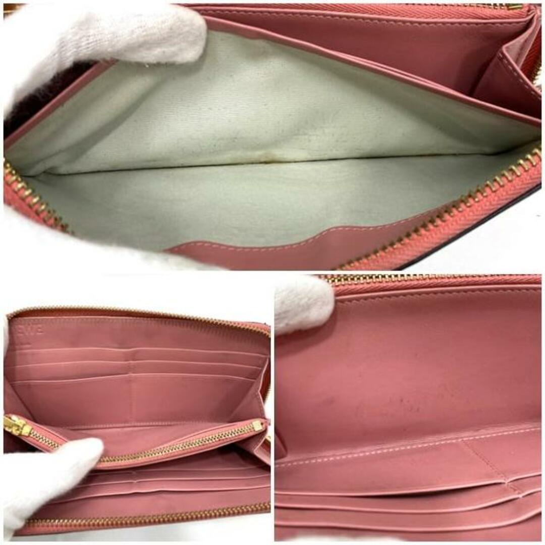 LOEWE - ロエベ ラウンドファスナー 長財布 ブラック ピンク LOEWE - ロエベ ラウンドファスナー 長財布 ブラック ピンク