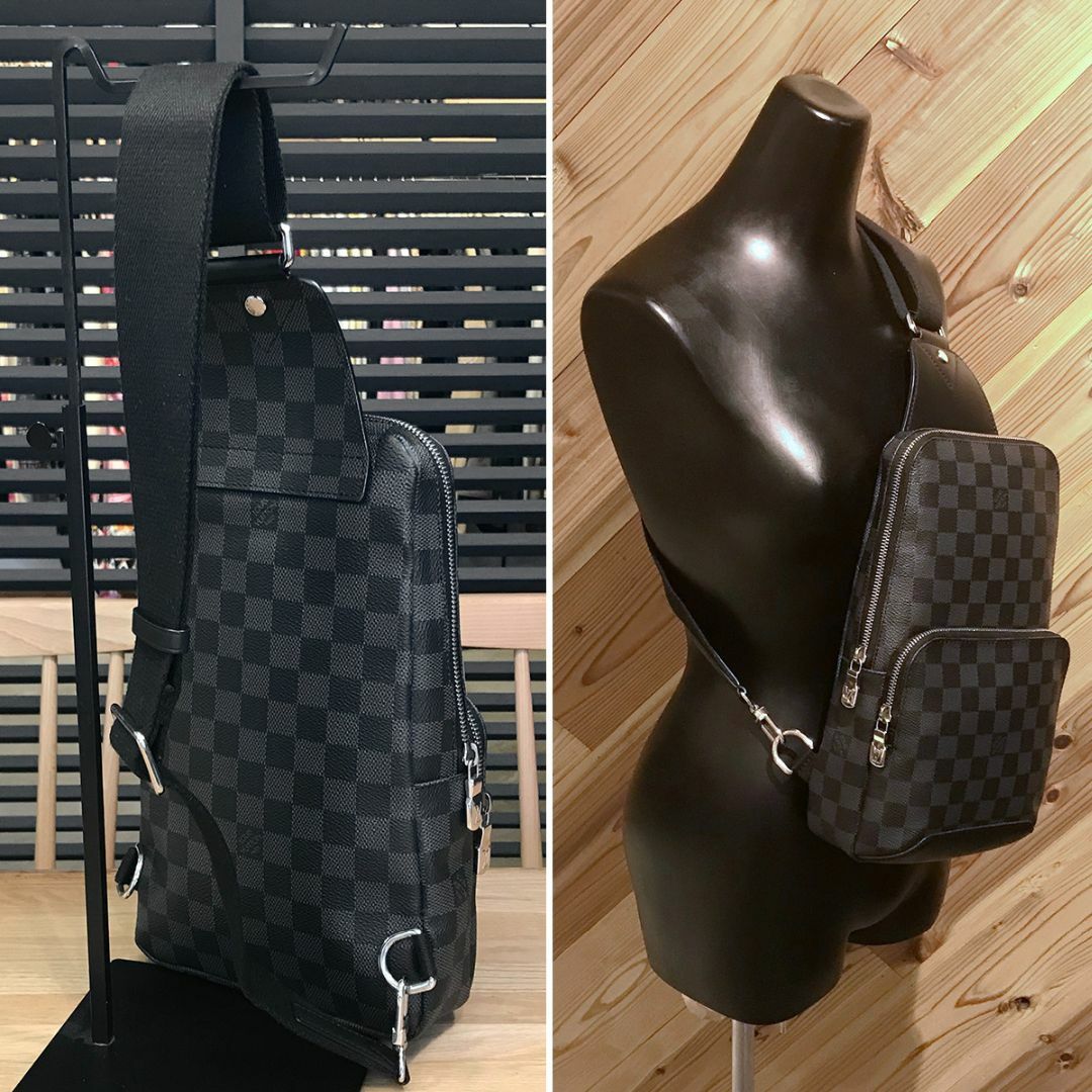 美品】ルイヴィトン ダミエグラフィット アヴェニュースリング 美品】ルイヴィトン ダミエグラフィット アヴェニュースリング