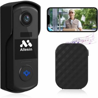 インターホン ワイヤレス 工事不要 双方向通話 1080P ビデオドアベル(その他)