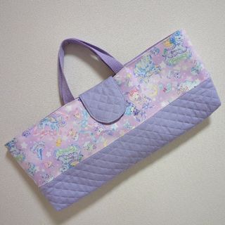 かわいい　キキとララの鍵盤ハーモニカバッグ　ピアニカ　メロディオン　紫　パープル(バッグ/レッスンバッグ)