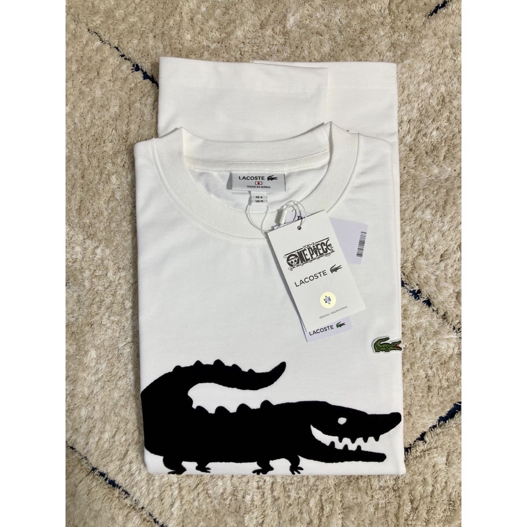 ワンピースコラボ ラコステ tシャツ Lサイズ ホワイト 新品未使用 ワンピースコラボ ラコステ tシャツ Lサイズ ホワイト 新品未使用