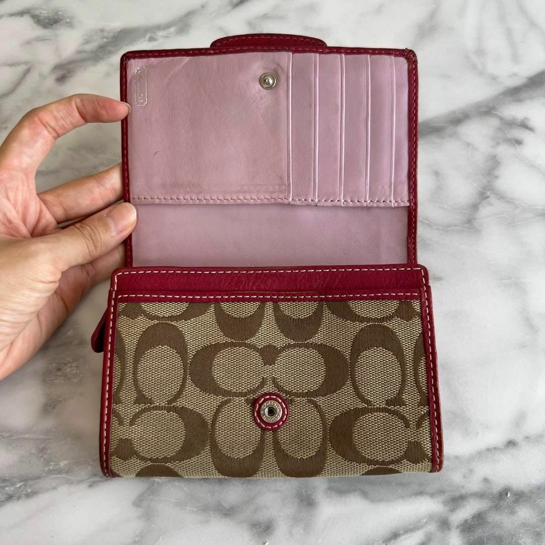 COACH - コーチ 財布 ニつ折り財布 シグネチャー キャンバス COACH - コーチ 財布 ニつ折り財布 シグネチャー キャンバス