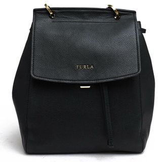 フルラ(FURLA)のフルラ／FURLA リュック バッグ バックパック レディース 女性 女性用 レザー 革 本革 ブラック 黒  18133 891979 ANITA アニタ 2WAY ハンドバッグ シボ革 シュリンクレザー デイパック(リュック/バックパック)