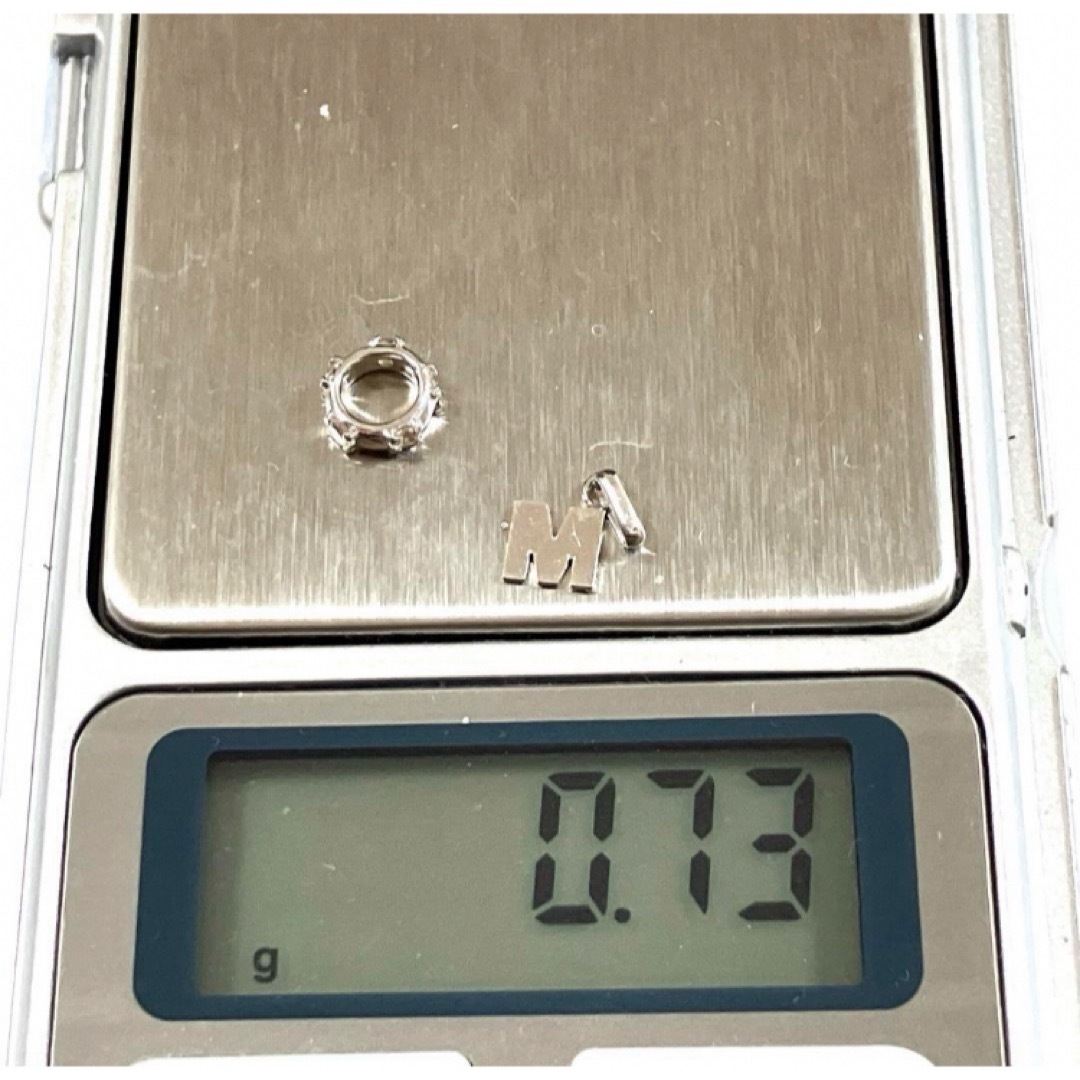 K18WG ペンダント トップ セット ネックレス Mモチーフ K18WG ペンダント トップ セット ネックレス Mモチーフ