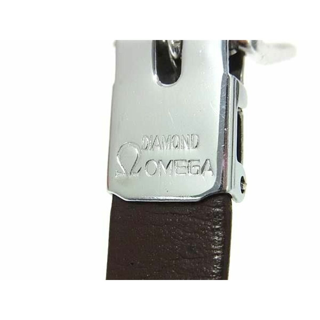 OMEGA - OMEGA オメガ クロコダイル型押しレザー シルバー金具 OMEGA - OMEGA オメガ クロコダイル型押しレザー シルバー金具