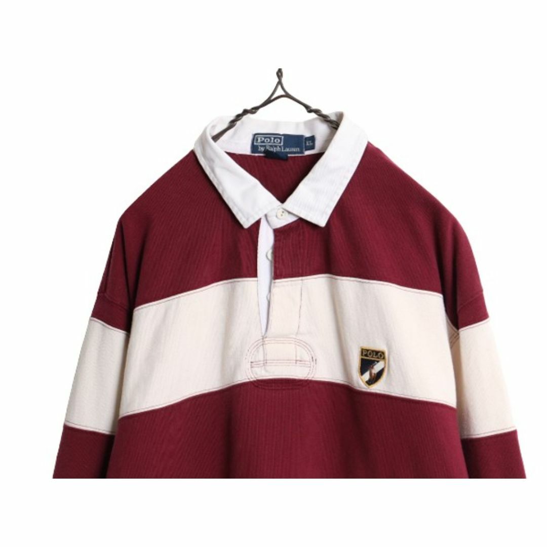 90s ポロ ラルフローレン ボーダー 長袖 ラガー シャツ メンズ 90s ポロ ラルフローレン ボーダー 長袖 ラガー シャツ メンズ