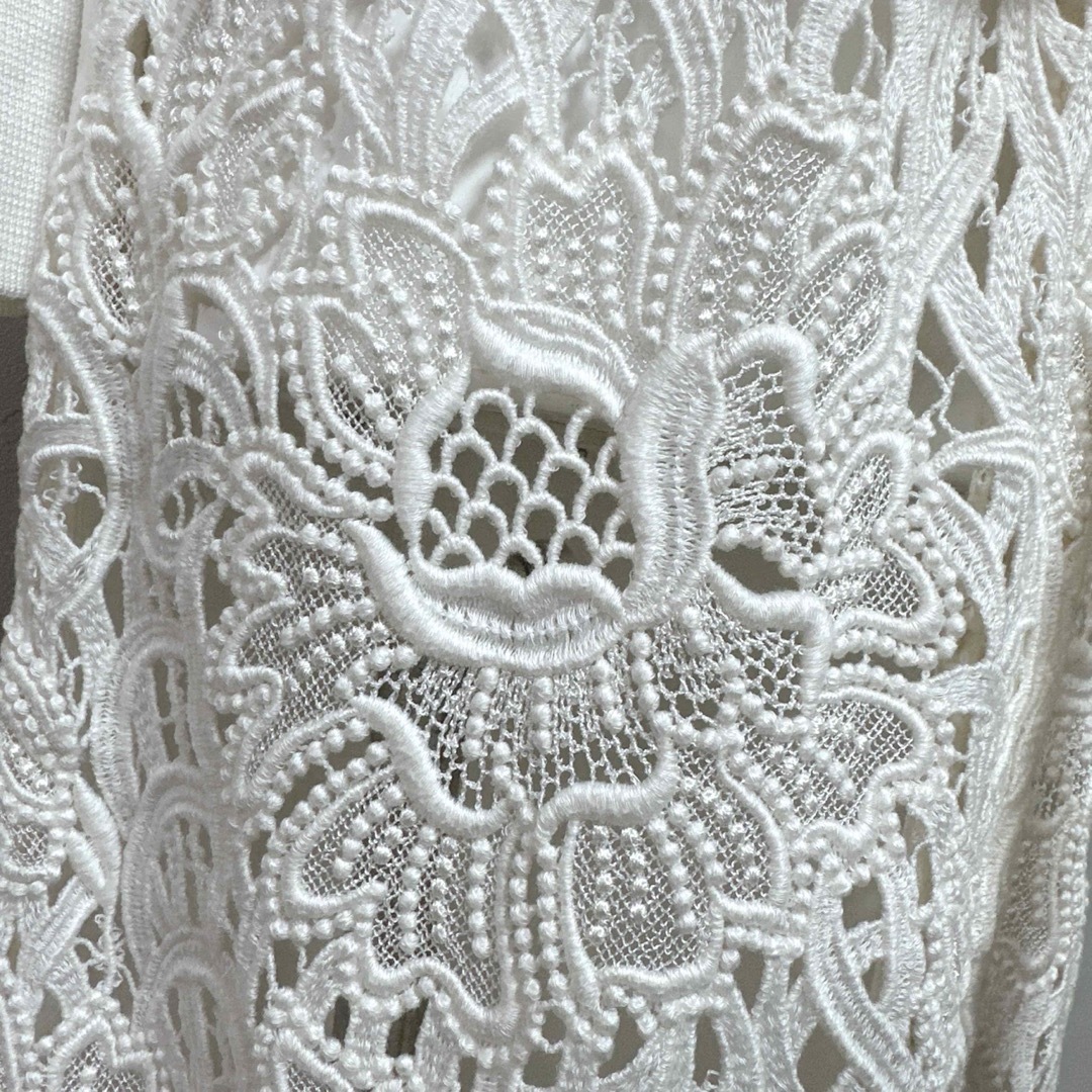 Christian Dior - Christian Dior 美品 刺繍レース ロング Christian Dior - Christian Dior 美品 刺繍レース ロング