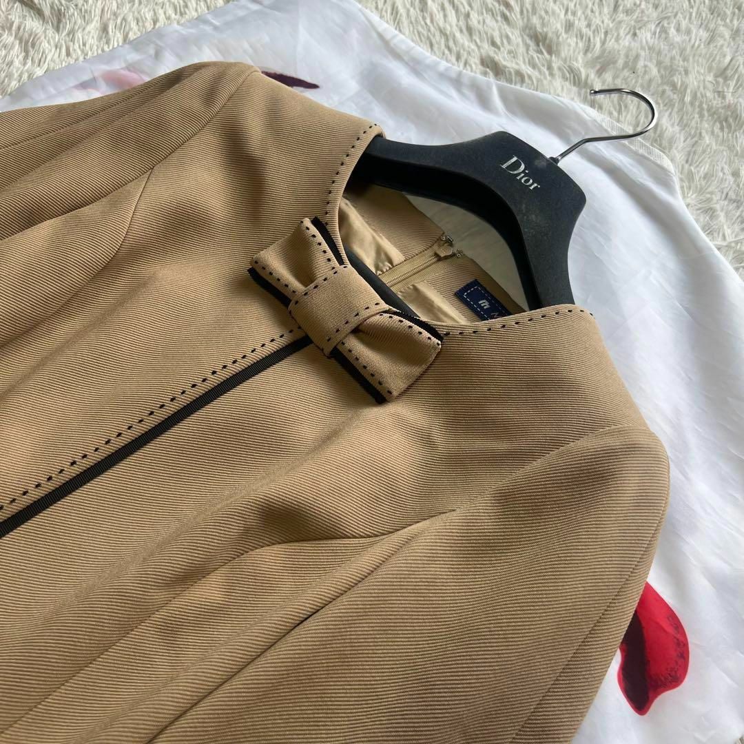 M'S GRACY - 【美品】M'S GRACY 膝丈ワンピース ベージュ フレア M'S GRACY - 【美品】M'S GRACY 膝丈ワンピース ベージュ フレア