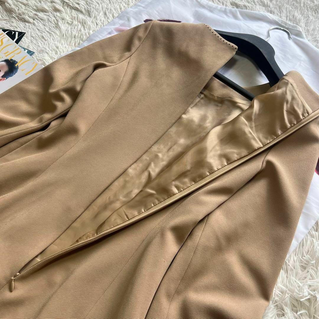 M'S GRACY - 【美品】M'S GRACY 膝丈ワンピース ベージュ フレア M'S GRACY - 【美品】M'S GRACY 膝丈ワンピース ベージュ フレア