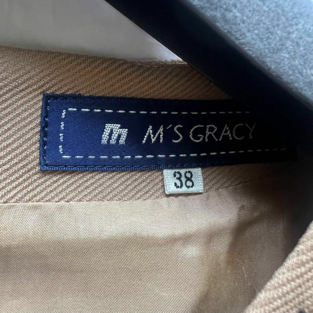 M'S GRACY - 【美品】M'S GRACY 膝丈ワンピース ベージュ フレア M'S GRACY - 【美品】M'S GRACY 膝丈ワンピース ベージュ フレア