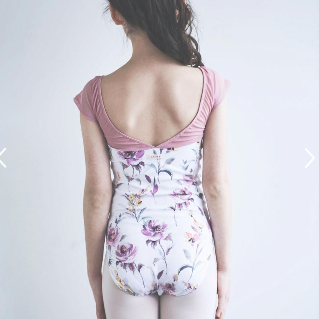 stina M花柄レオタード ピンク・グレー 付属品付き バレエ stina M花柄レオタード ピンク・グレー 付属品付き バレエ