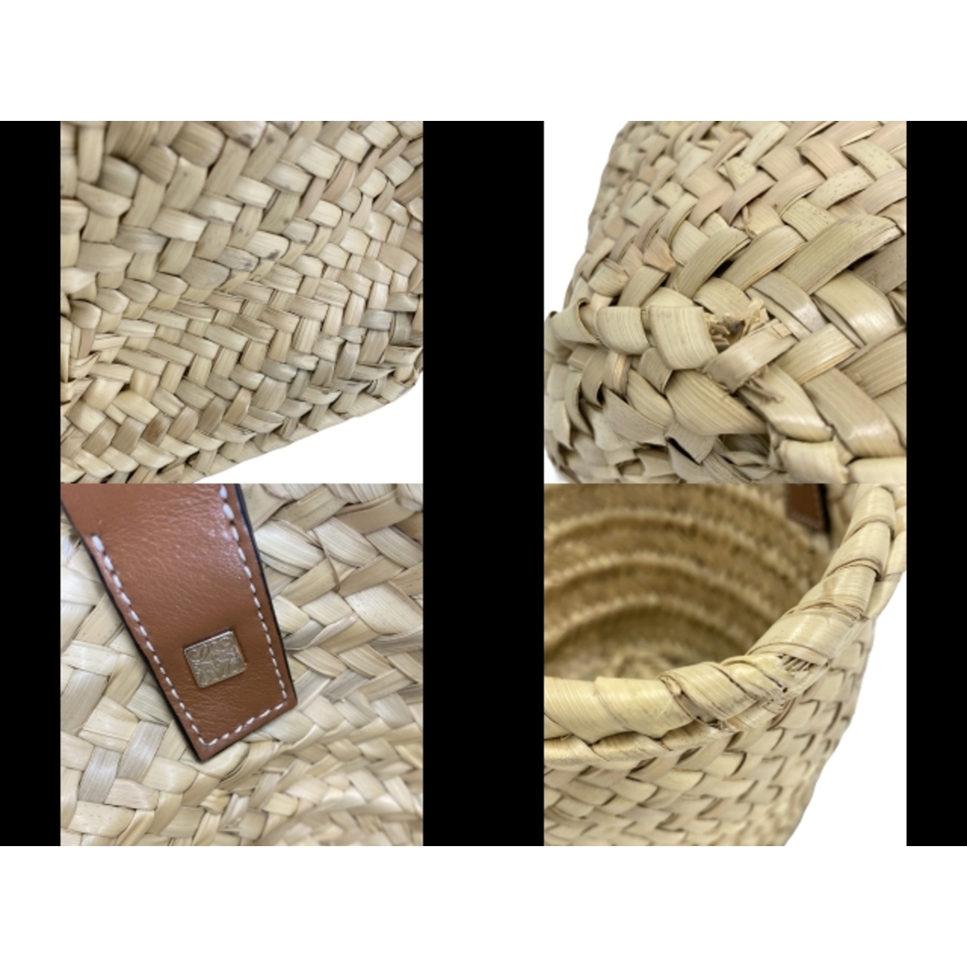 LOEWE(ロエベ) トートバッグ バスケット ベージュ×ブラウン かご LOEWE(ロエベ) トートバッグ バスケット ベージュ×ブラウン かご