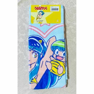 【新品】【送料込み】うる星やつら　プリントフェイスタオル　ラム＆テン柄（１枚）(タオル)
