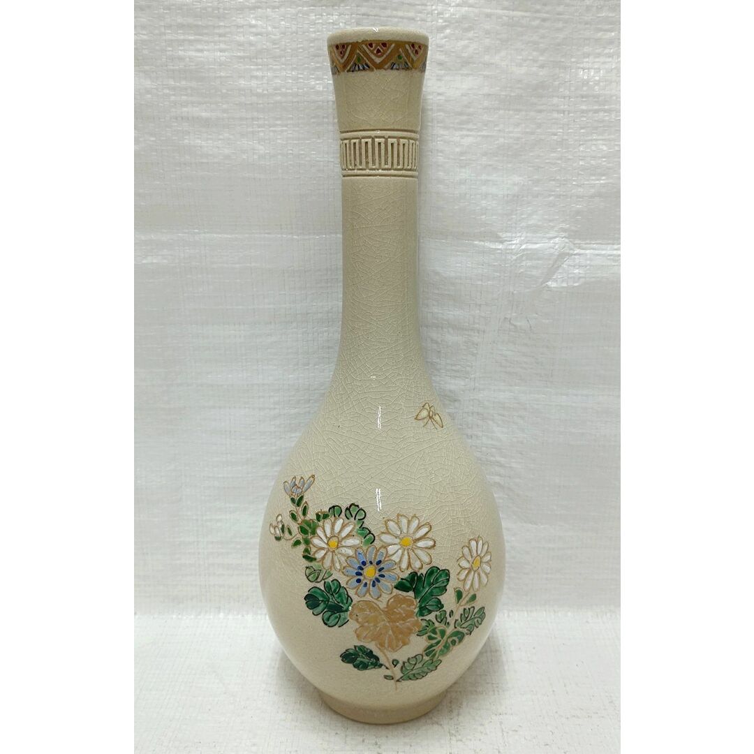 薩摩焼 白薩摩 廣田窯 金彩花絵 鶴首花瓶 一輪挿しの通販 by 薩摩焼 白薩摩 廣田窯 金彩花絵 鶴首花瓶 一輪挿しの通販 by