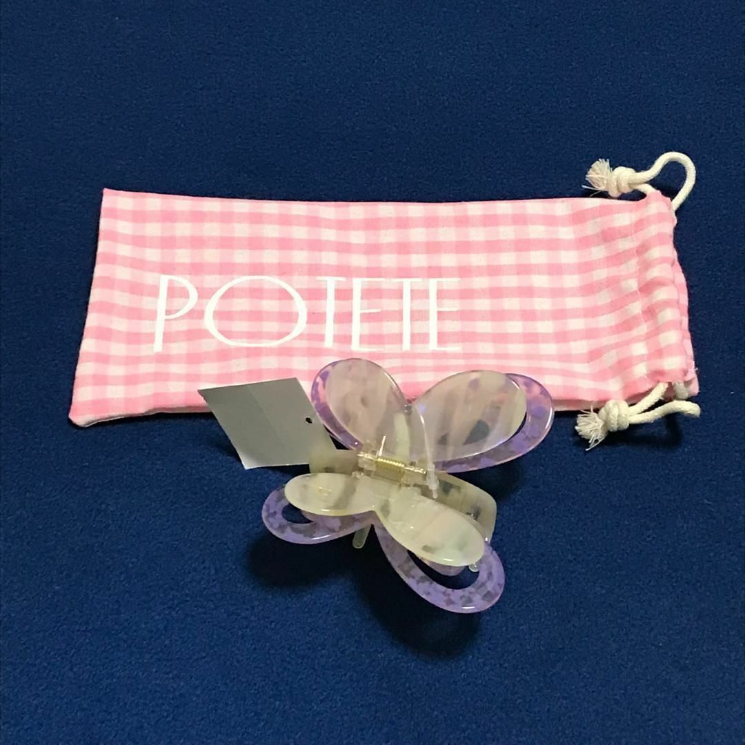 POTETE バタフライ 紫 伊勢丹限定 ハートクリップ ヘア POTETE バタフライ 紫 伊勢丹限定 ハートクリップ ヘア