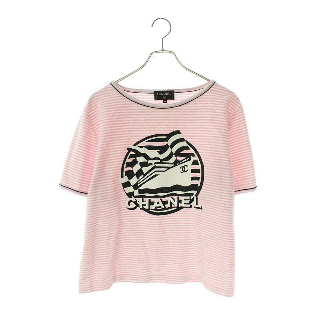CHANEL - シャネル P60455V22656 LA PAUSAボーダーTシャツ CHANEL - シャネル P60455V22656 LA PAUSAボーダーTシャツ