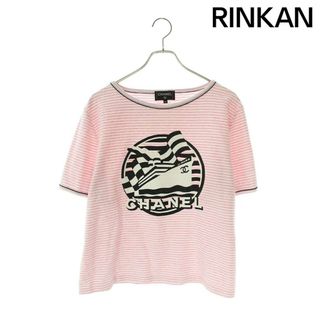 CHANEL - シャネル P60455V22656 LA PAUSAボーダーTシャツ CHANEL - シャネル P60455V22656 LA PAUSAボーダーTシャツ
